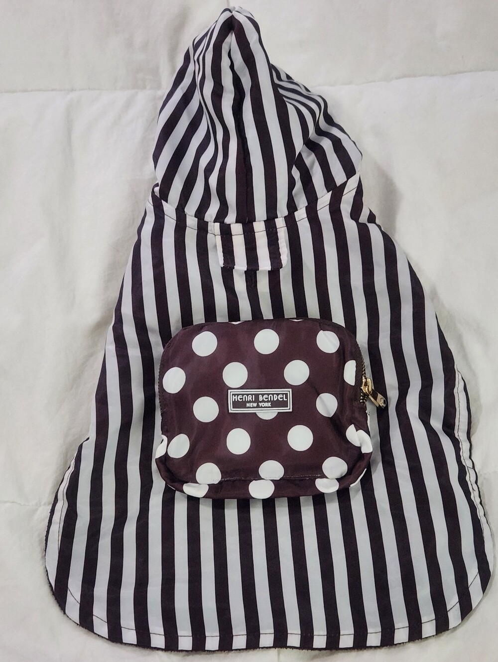 Henri Bendel lined dog raincoat with pocket Small Dog